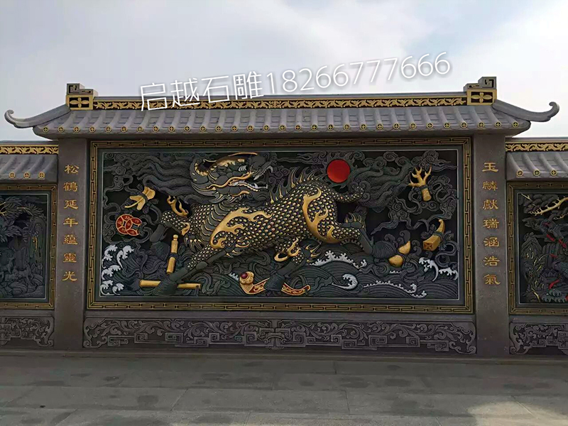 瑞獸動(dòng)物石雕壁畫(huà)